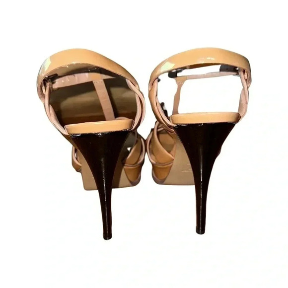 Saint Laurent Patent Leather Tribute Nude Heels Size 38.5 - Picture 9 of 10